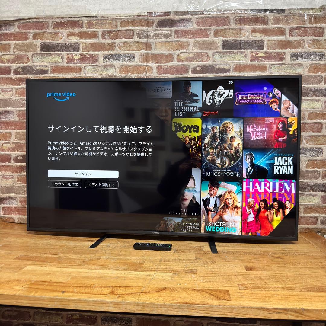 SONY 55V型 4K チューナーレス 液晶テレビ BRAVIA 動画アプリ○