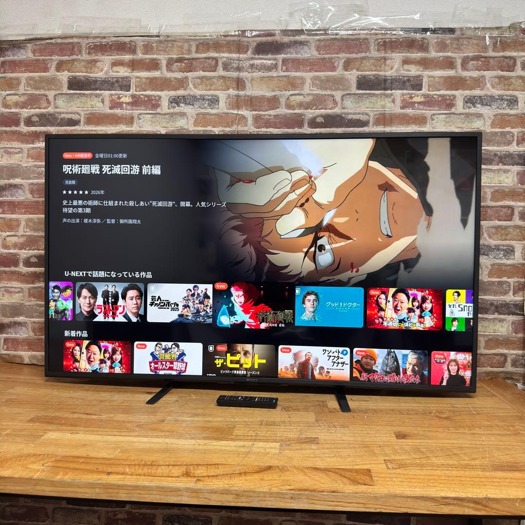 SONY 55V型 4K チューナーレス 液晶テレビ BRAVIA 動画アプリ○