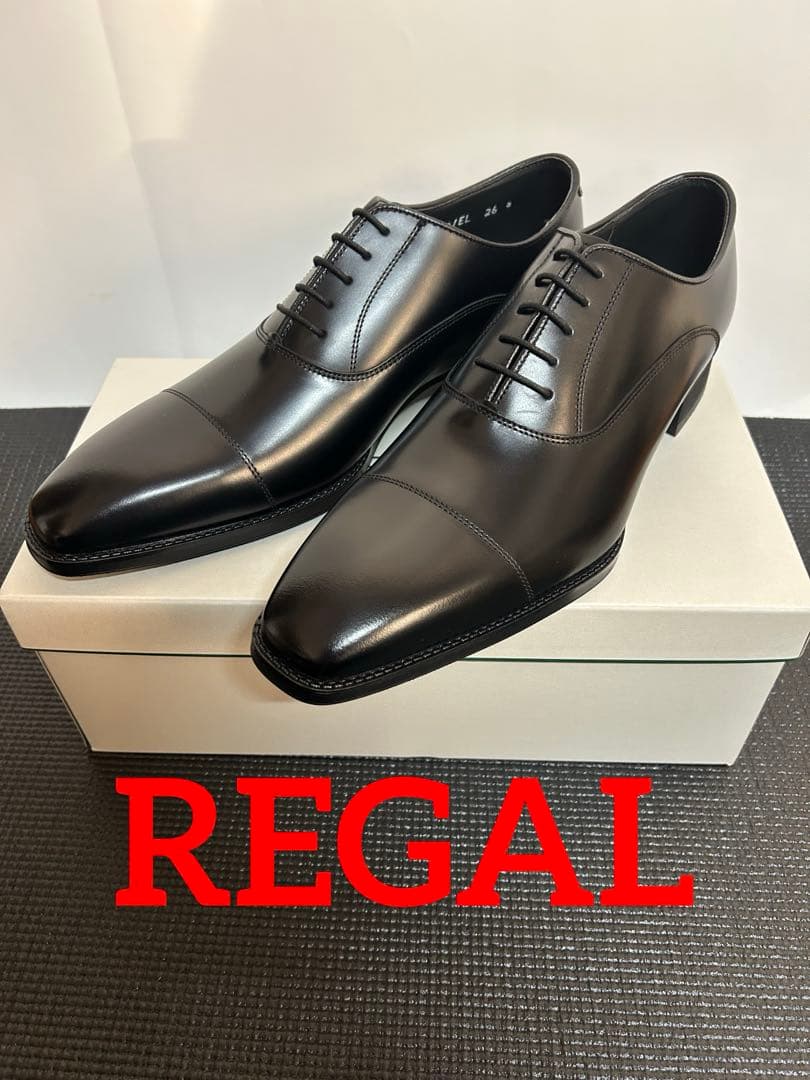 新品REGAL リーガル 21EL ストレートチップ ブラック26cm 革靴