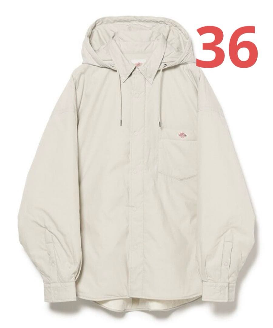 ダントン　インサレーション　フードシャツジャケット　アイボリー　36