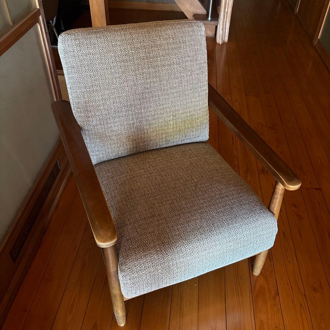 ※今月で処分します　大幅値下げ【座面カバー手洗い洗濯済み】1人掛けソファ グレー