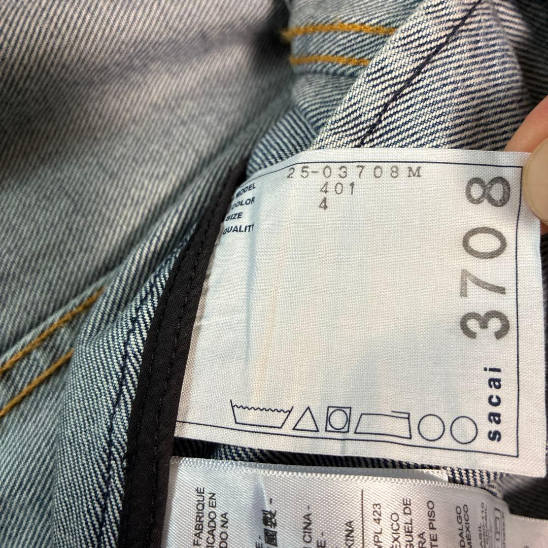 パムパムオンニ国内正規sacai✖️levi's デニムジャケット 4