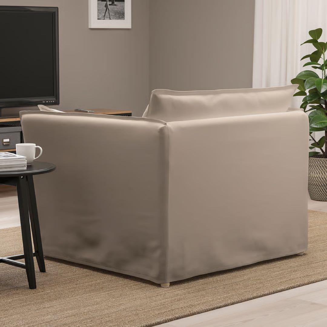 廃盤ホワイトカバー付 バックセーレン 1.5人掛 ナチュラル