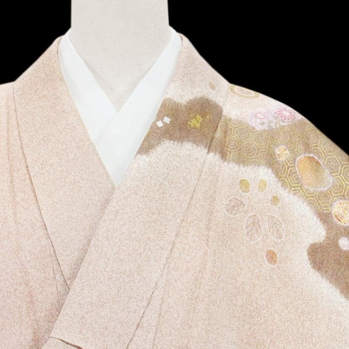 裄６７ｃｍ　京友禅【松井青々】　【手描き本友禅染】と【日本刺繍】　新品の訪問着