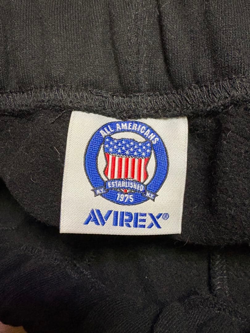 AVIREX ブラック フルジップパーカー セットアップ