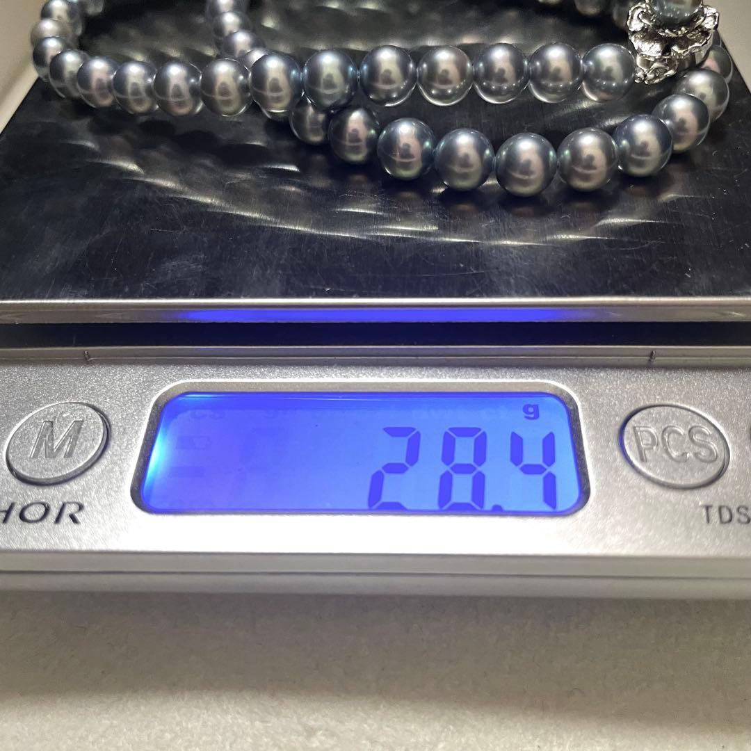 【極美品✨テリ良】あこや本真珠 ネックレス 6.5-7.0 パール ブルーグレー