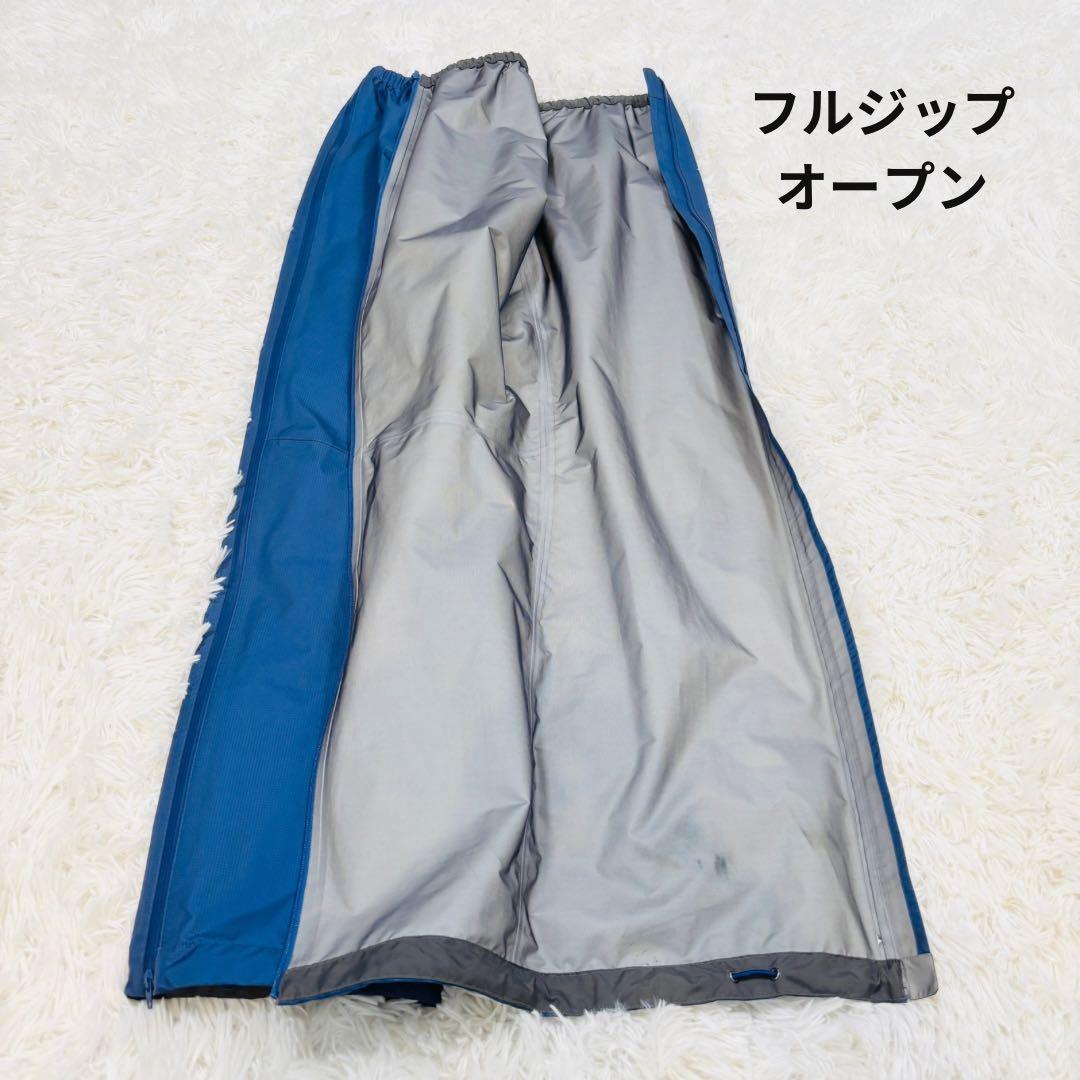 ◆523　美品　モンベル　ストームクルーザーフルジップ　ゴアテックス　青　L-L