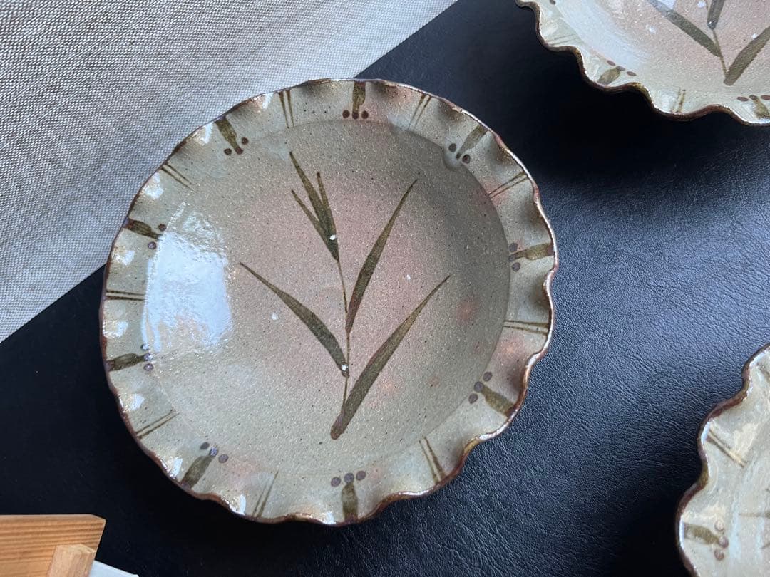 三玄窯 中里重利　絵唐津　銘々皿　輪花皿　5枚