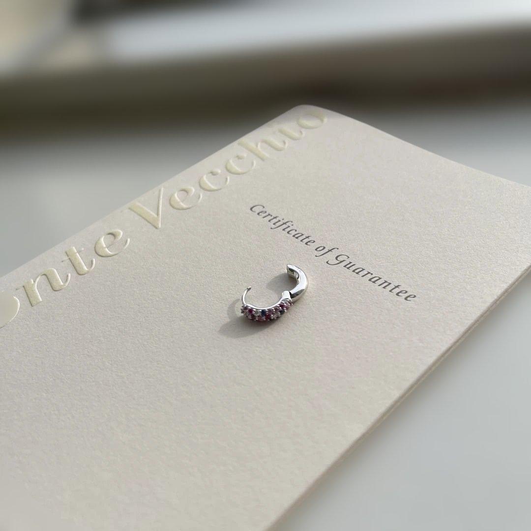 ポンテヴェキオ　ピアス　ダイヤ　フープピアス　片耳