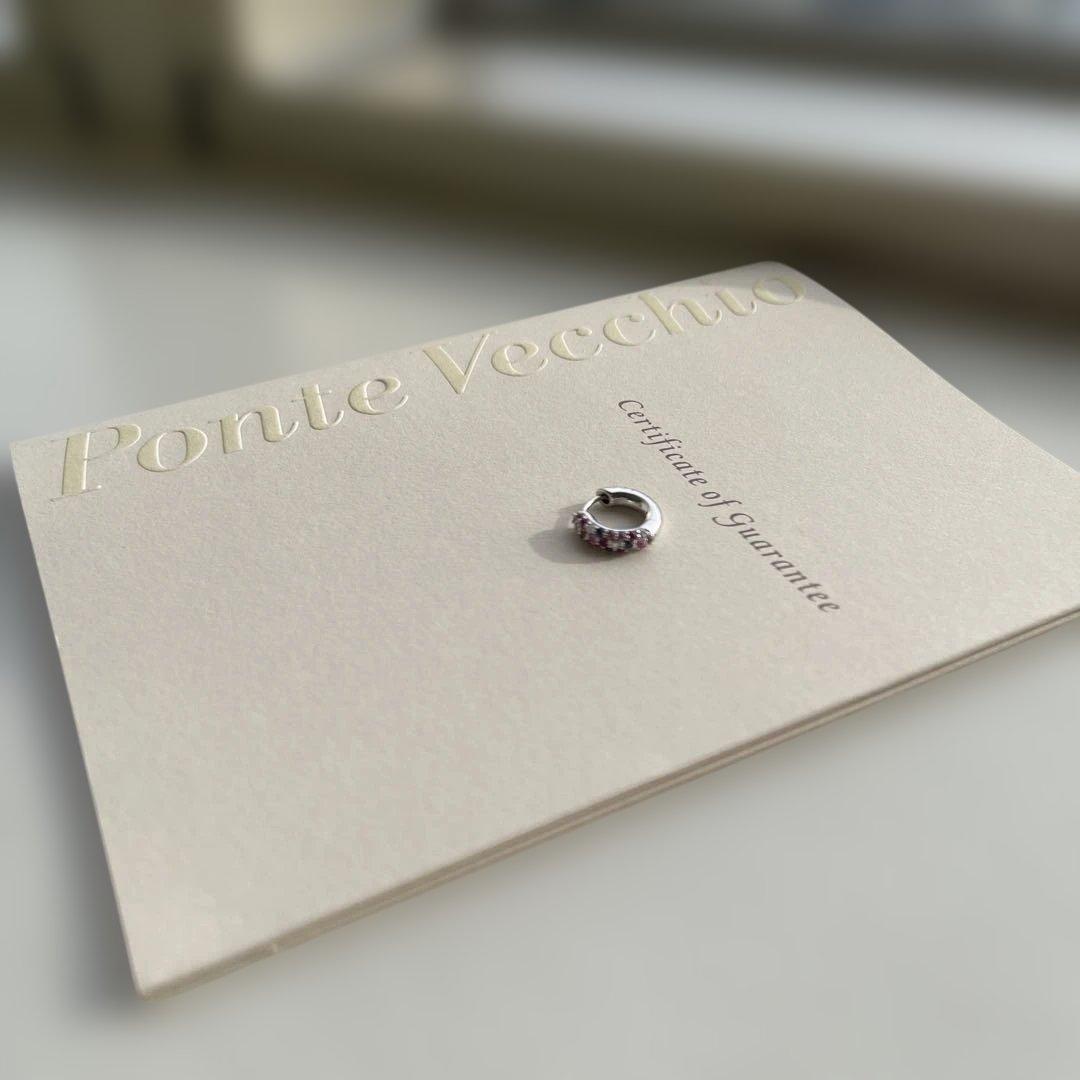 ポンテヴェキオ　ピアス　ダイヤ　フープピアス　片耳