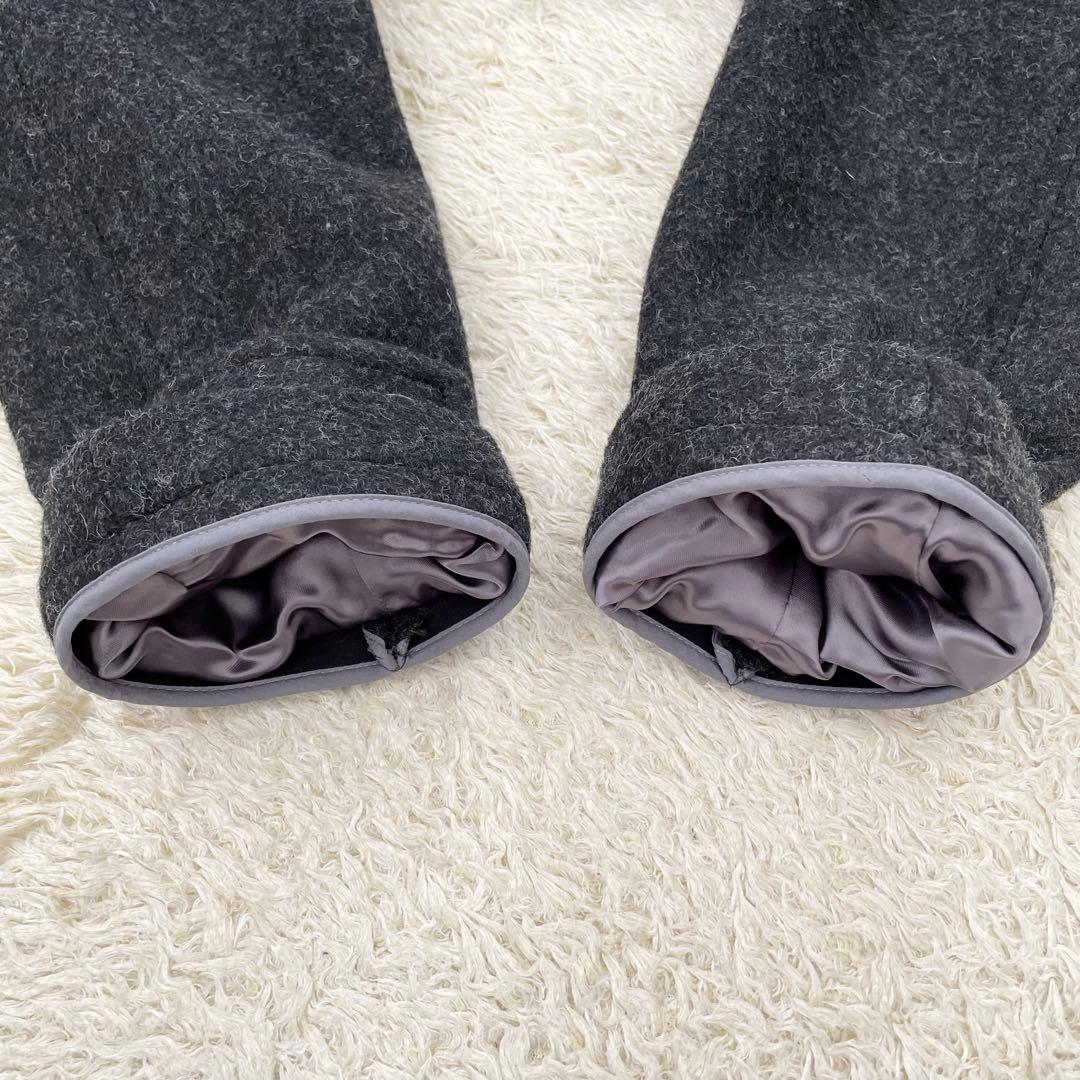 【すわん】J.PRESS ダッフルコート チェック ダークグレー L