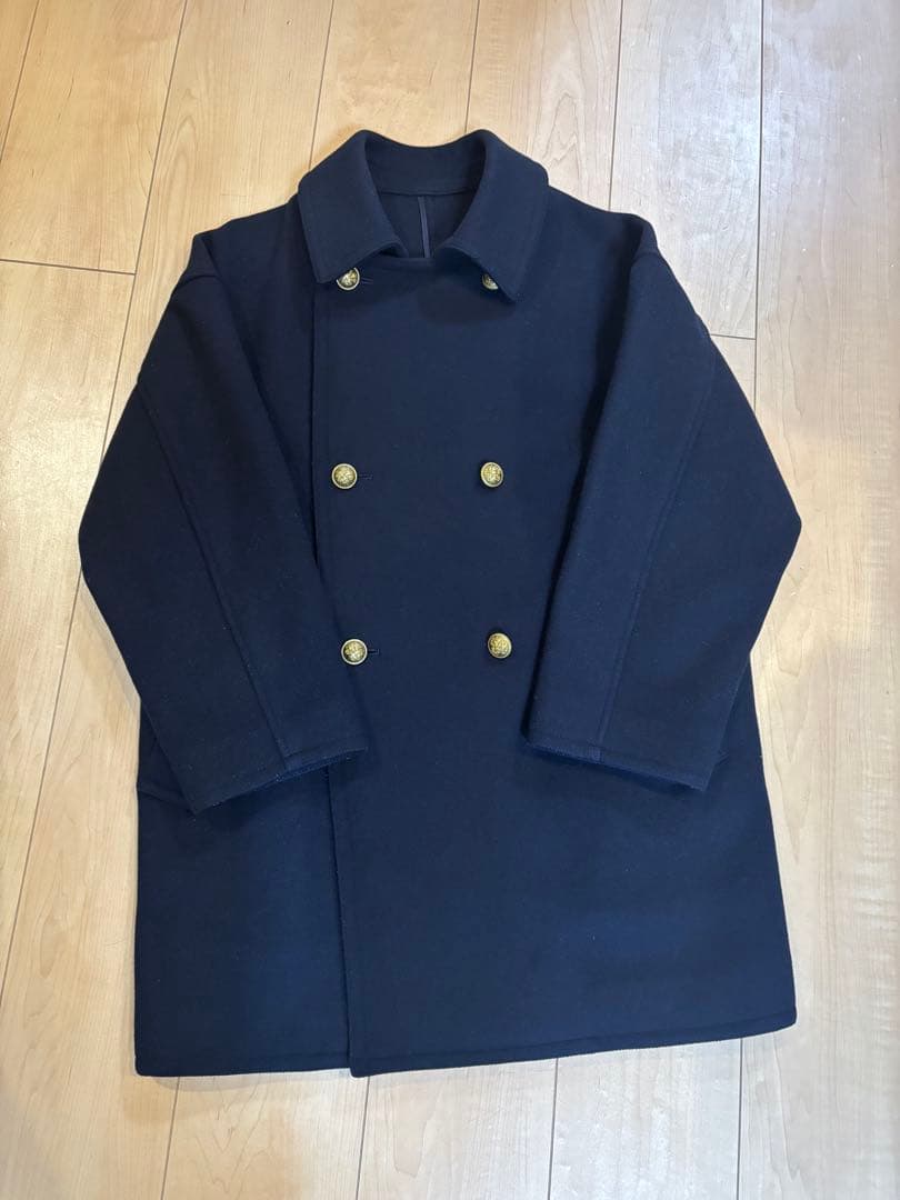 ris　フレームワークSuper 100ダブルクロスPコート36 ネイビー