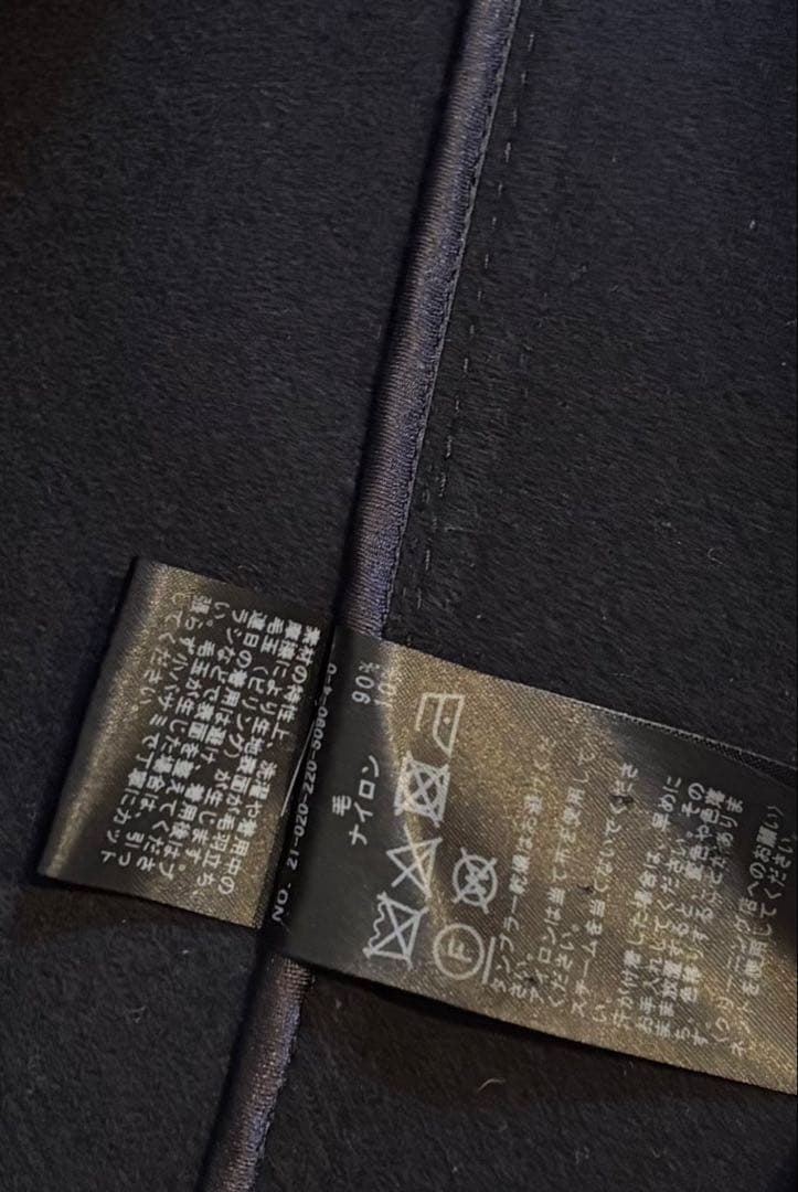 ris　フレームワークSuper 100ダブルクロスPコート36 ネイビー