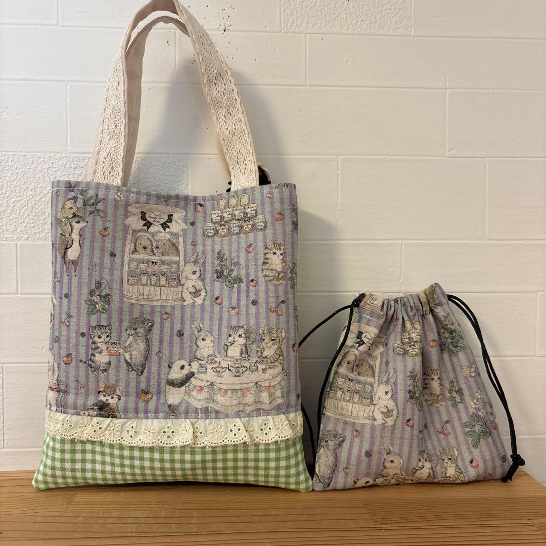 きまぐれSALE ユキエモン　巾着　12cmファスナーポーチ　ハンドメイド　お得