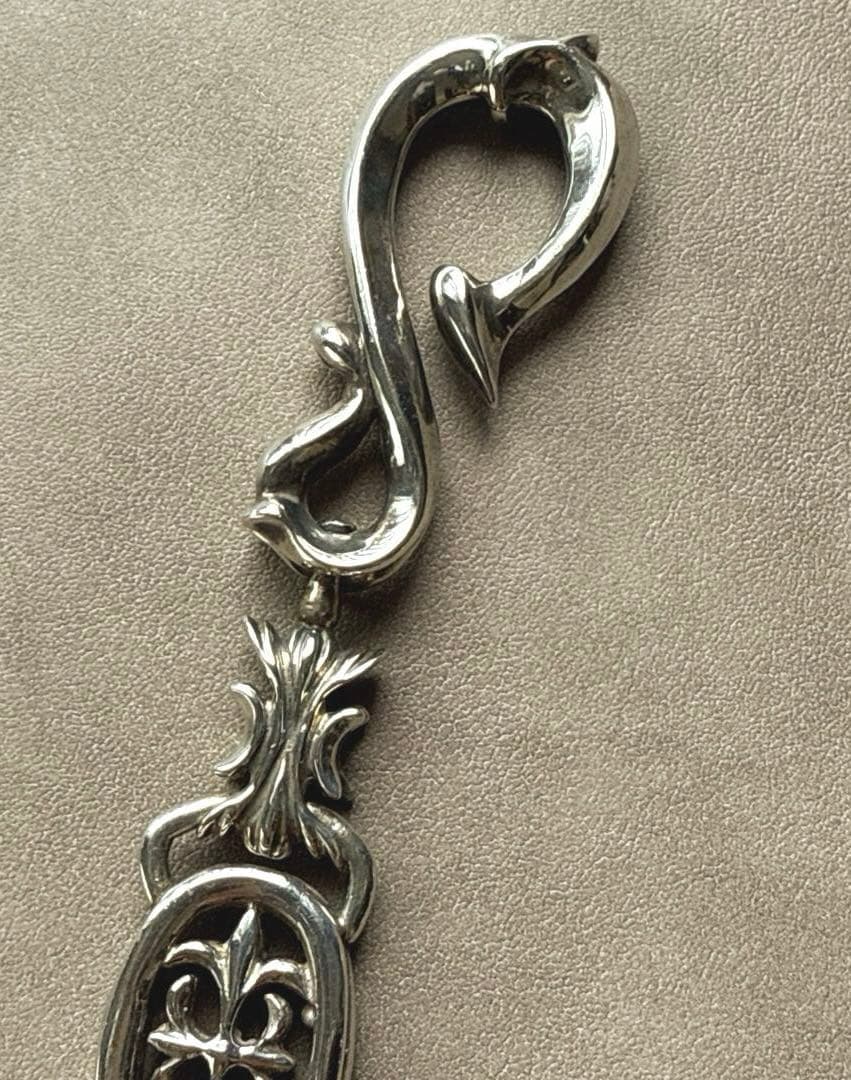 A&G エーアンドジー シルバー ウォレットチェーン クロスモチーフ