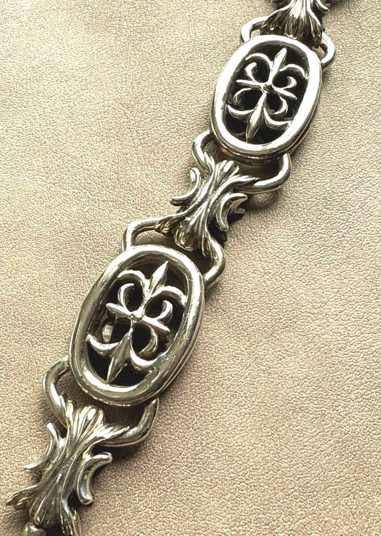 A&G エーアンドジー シルバー ウォレットチェーン クロスモチーフ