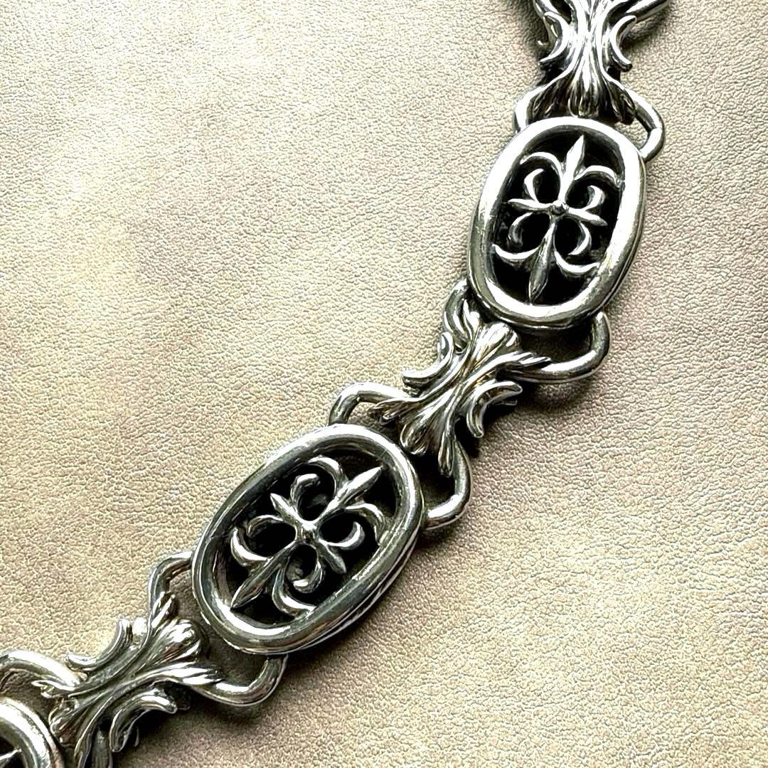 A&G エーアンドジー シルバー ウォレットチェーン クロスモチーフ