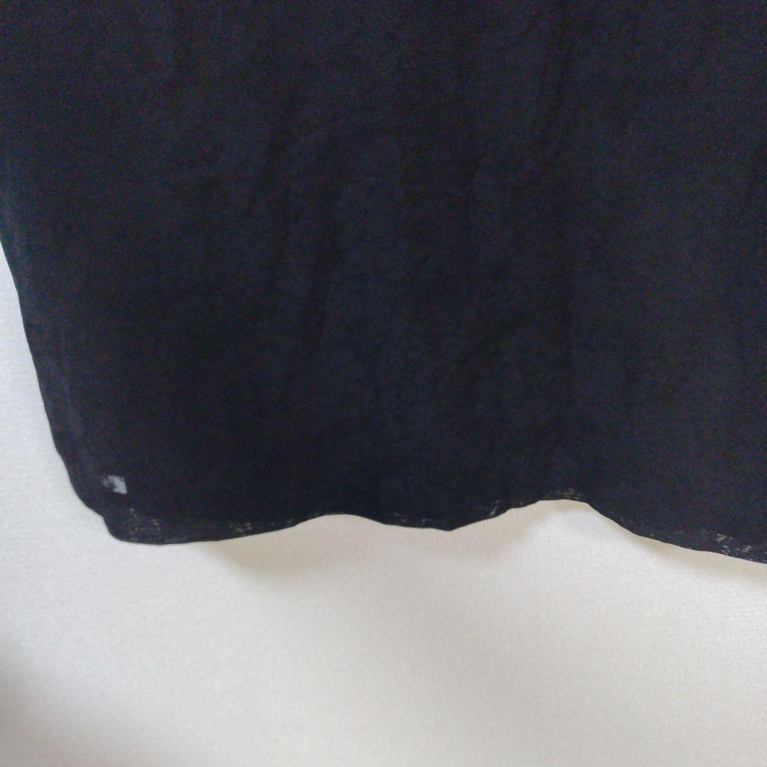 2.08 ランバン 七部袖 ロング ワンピース 透け感 高級感 フォーマル