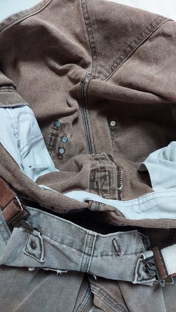 新春セール♪　小さめ　Carhartt　ヴィンテージ　ツナギ　ブラウン　茶色