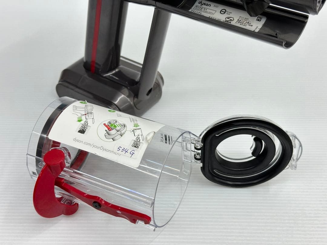 美品　ダイソン　掃除機　SV21 マイクロ　本体　ダスト 純正バッテリー付き
