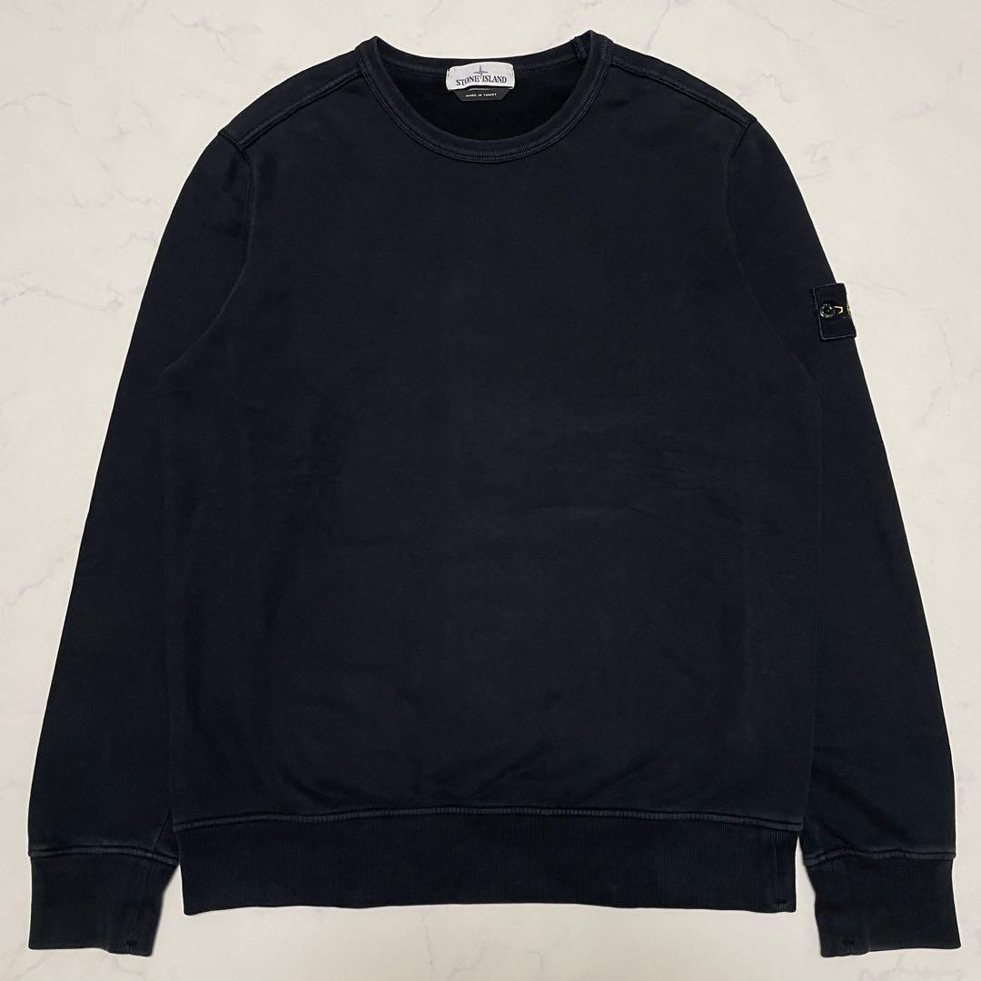 STONE  コットン　クルーネック　トレーナー　ブラック　XL