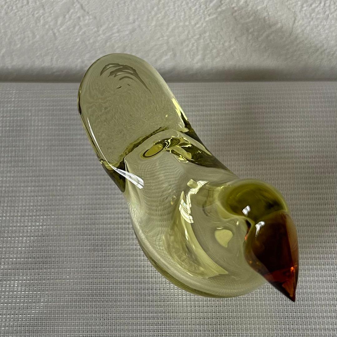 オイバ・トイッカ ガラスの鳥 シエッポ Sieppo レモン　コッパー