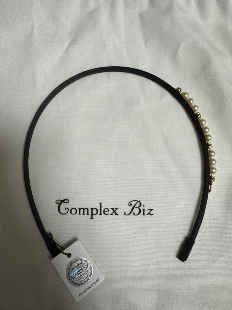 【未使用】Complex Biz パール装飾 カチューシャ