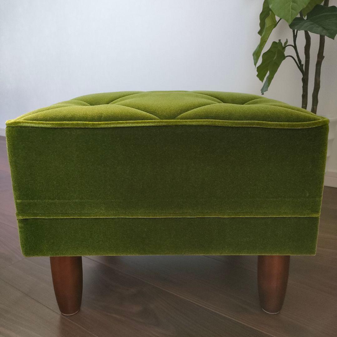 カリモク60 X36206 モケットグリーン オットマン