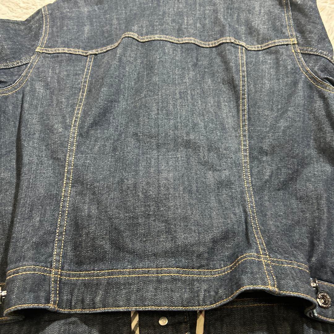 【美品】バーバリー デニムジャケット ノバチェック ダークブルー サイズ15