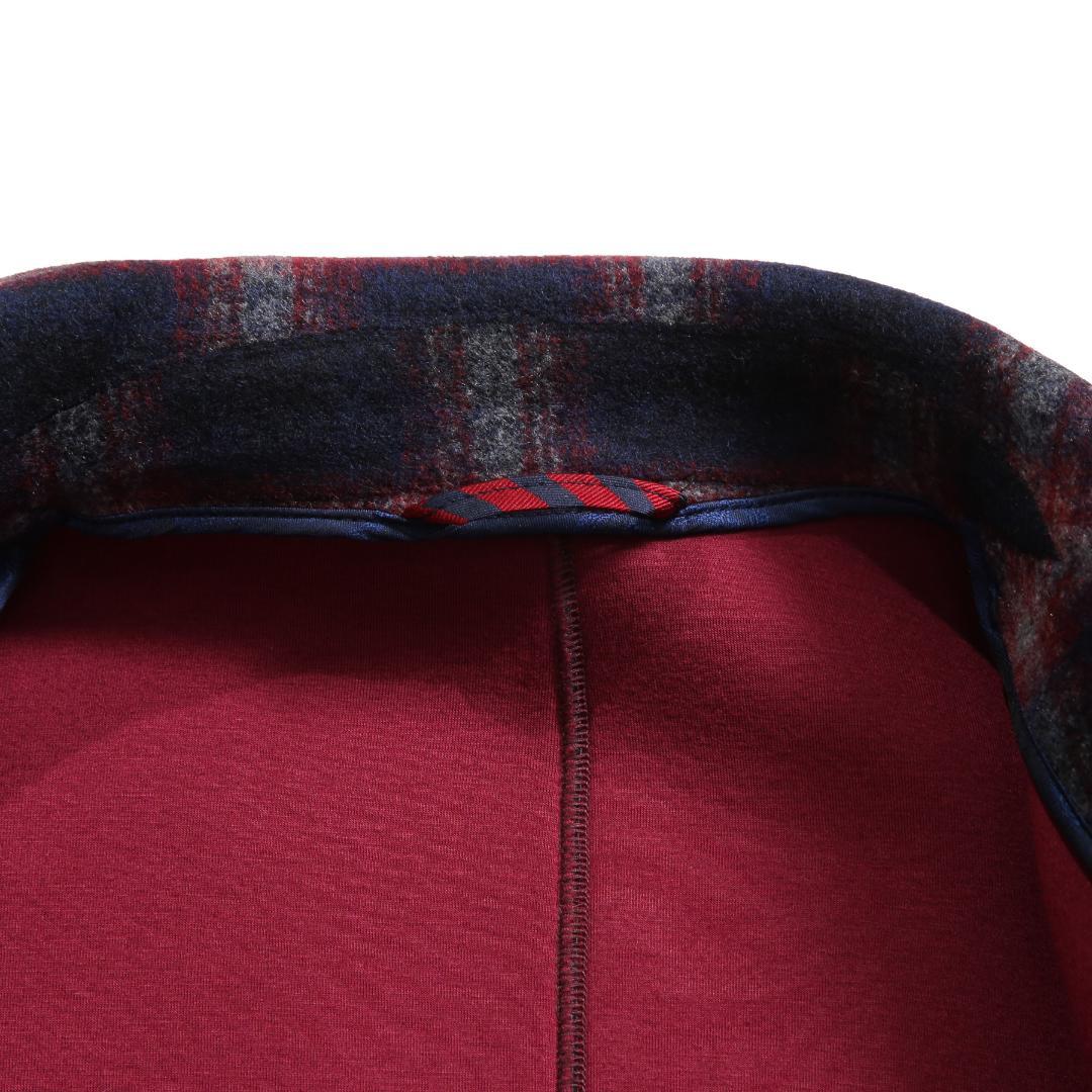 ETRO エトロ 22AW チェック柄 ラシャ ウール混紡 コート