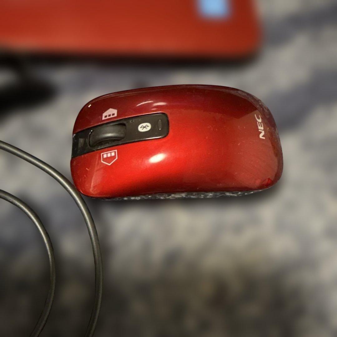 NEC LaVie 赤ノートPC マウス付き