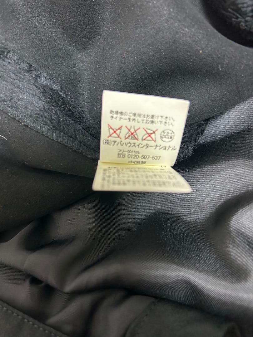 5351 プールオム ブラック モッズコート サイズS