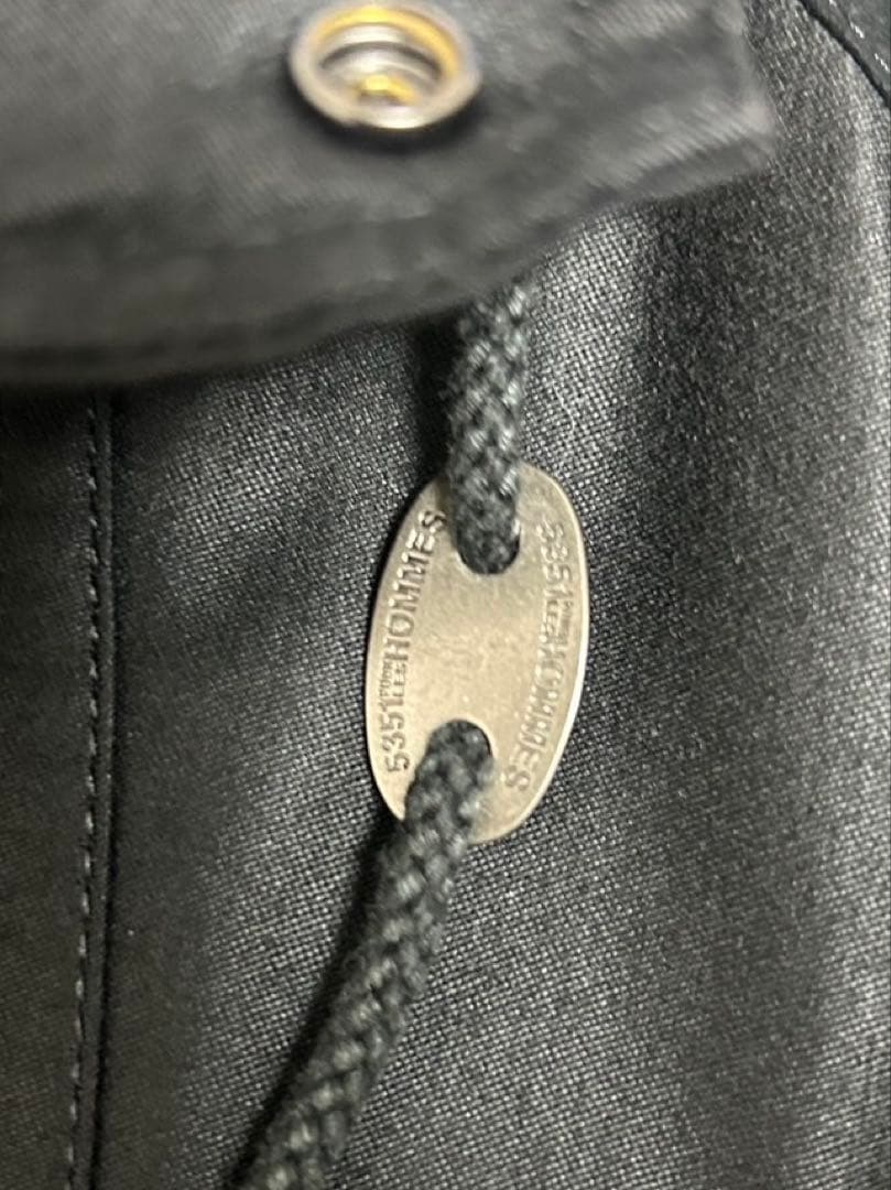 5351 プールオム ブラック モッズコート サイズS