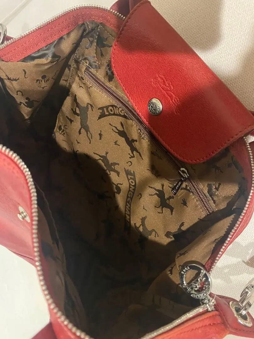 ロンシャン キュイール レザーハンドバッグ