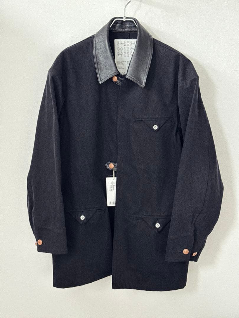 KURO デニム×レザー ハーフコート M 新品同様