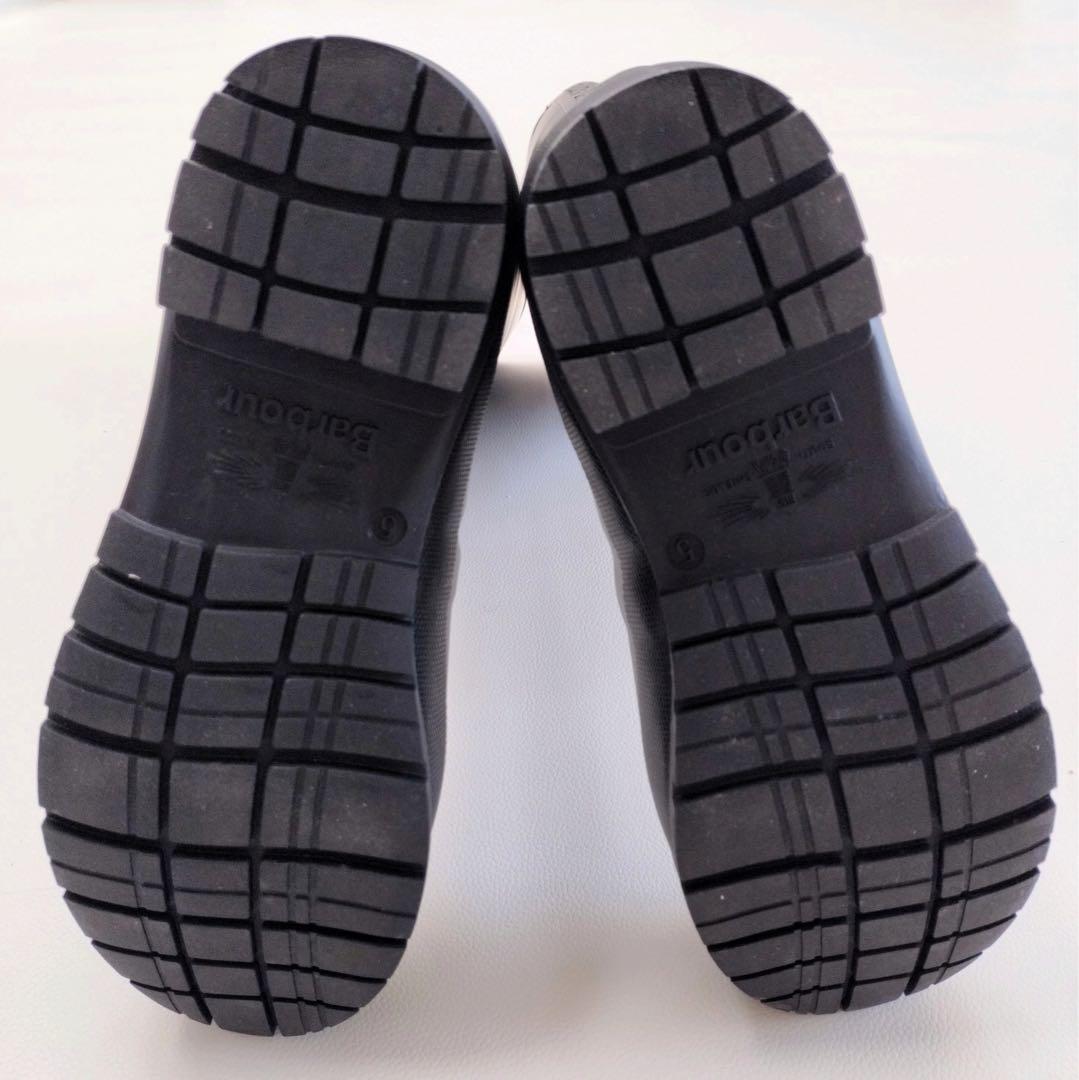 Barbour 　バブアー　レインブーツ　ブラック　チェック　黒　シューズ　5