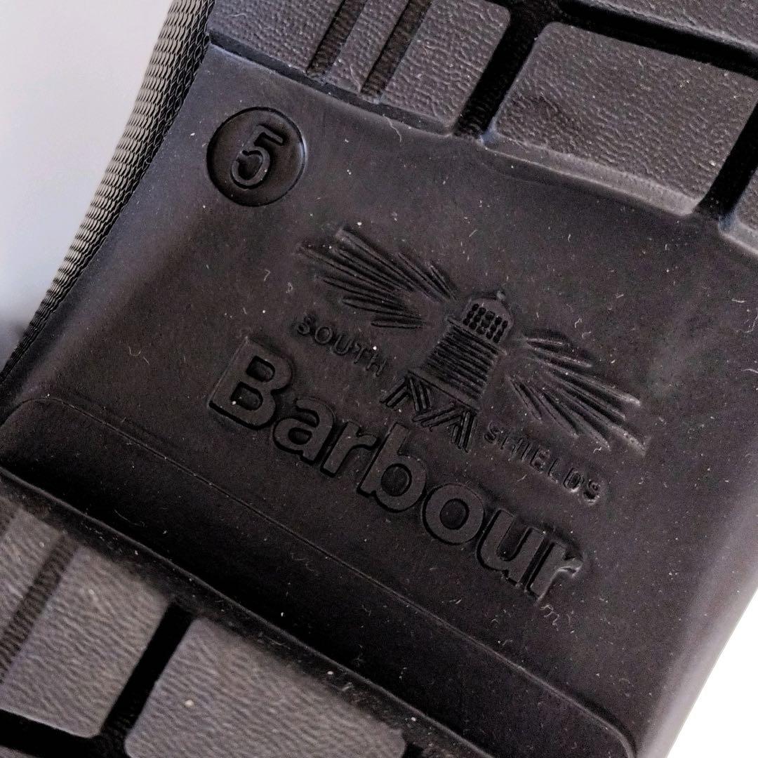 Barbour 　バブアー　レインブーツ　ブラック　チェック　黒　シューズ　5