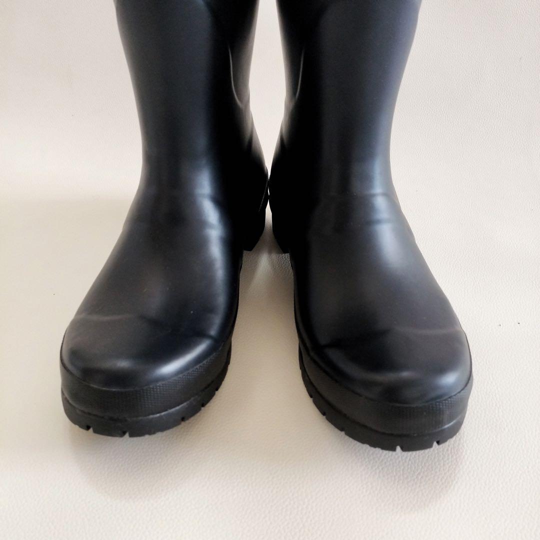 Barbour 　バブアー　レインブーツ　ブラック　チェック　黒　シューズ　5