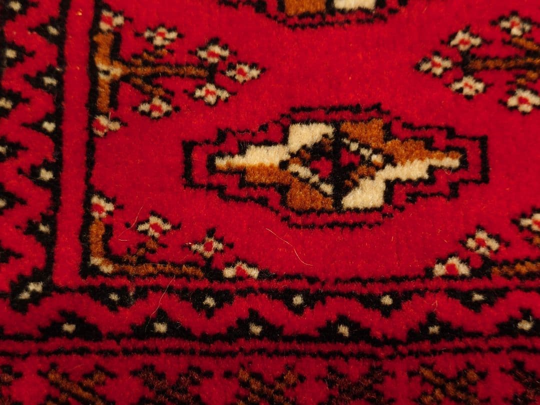 【rubi _p】ペルシャ絨毯　トルクメン　ラグ　イラン　手織り（2）