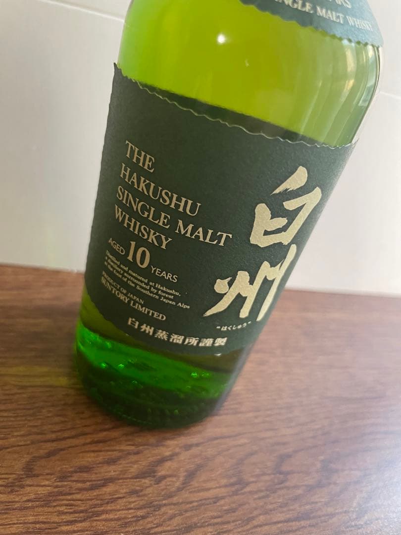 新品未開封 白州シングルモルトウイスキー 10年熟成180mlグリーンラベル