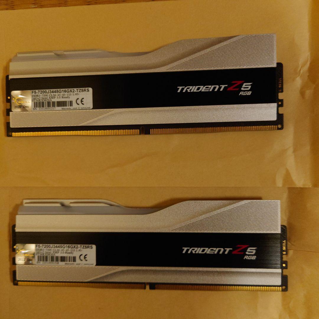 G.Skill 16GBx2枚 32GB DDR5 7200MHz