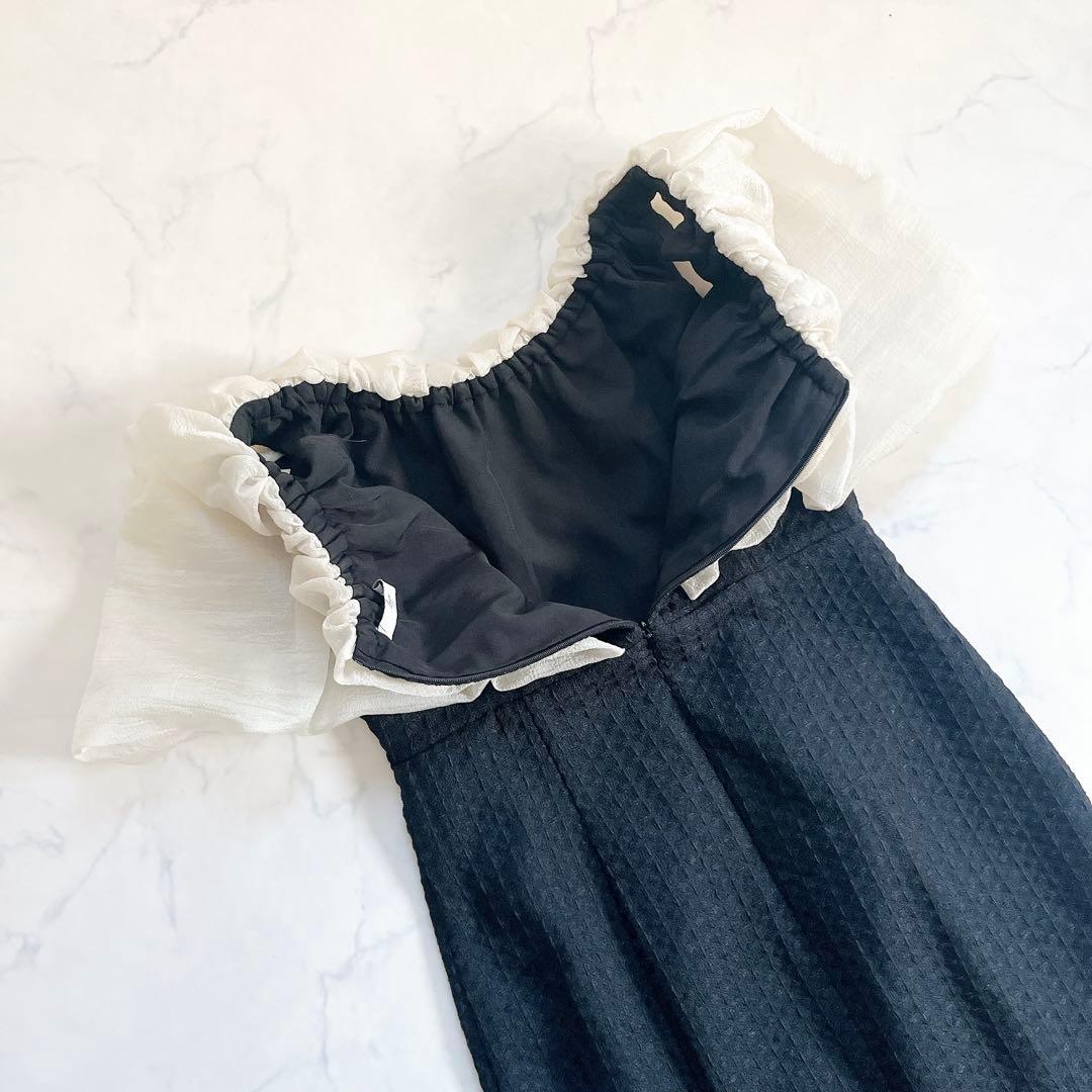 LEJA 2WAYオフショルダー パフスリーブ バリエ マーメイドワンピース