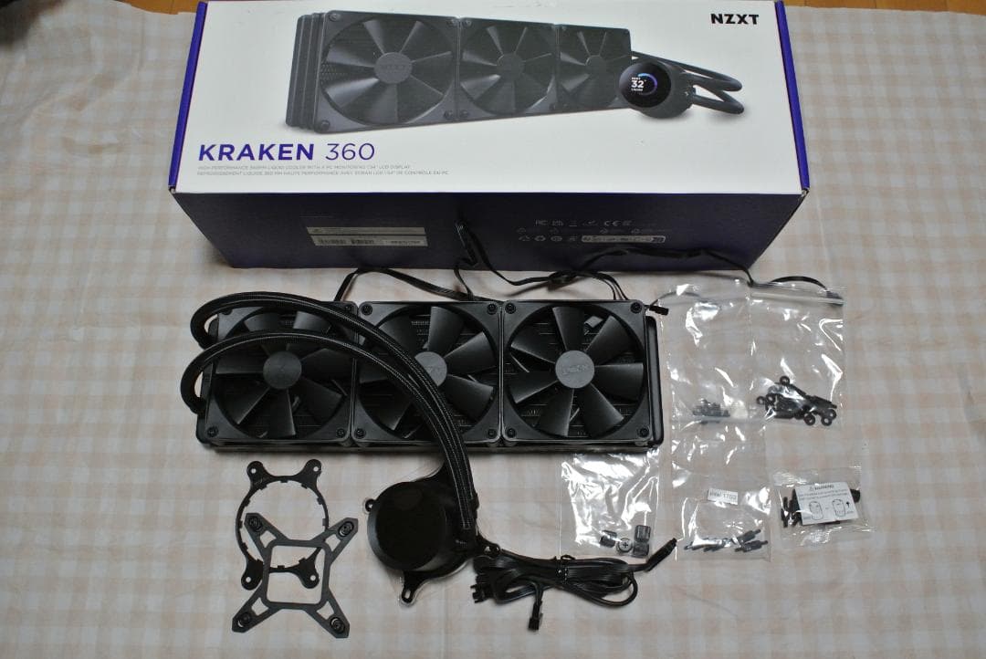 NZXT Kraken 360 水冷クーラー CPUクーラー 温度表示あり