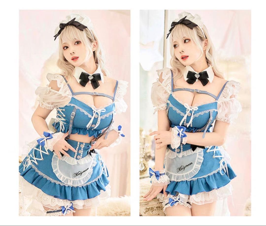 マリームーン パフスリーブデニムドールメイド