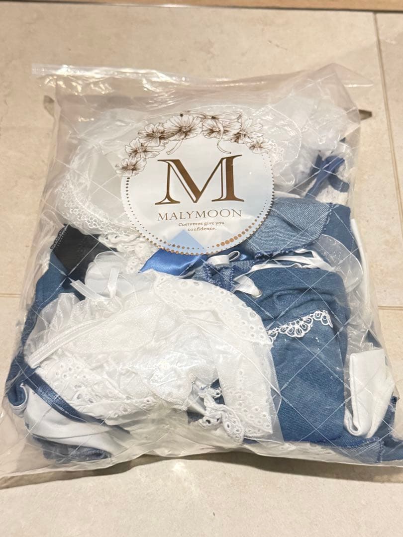 マリームーン パフスリーブデニムドールメイド