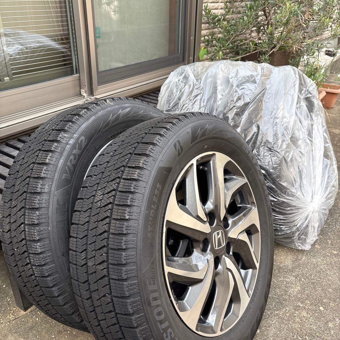 ホンダ純正アルミホイールスタッドレスタイヤブリヂストンブリザックVRX2