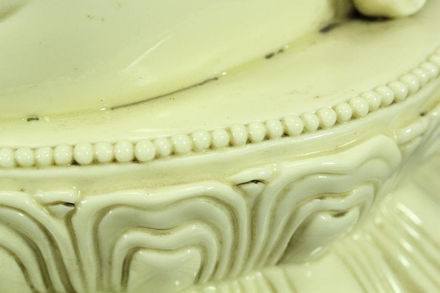 中国美術 白磁 南無仏 在銘 高37cm 鑑書箱(K-LC490)