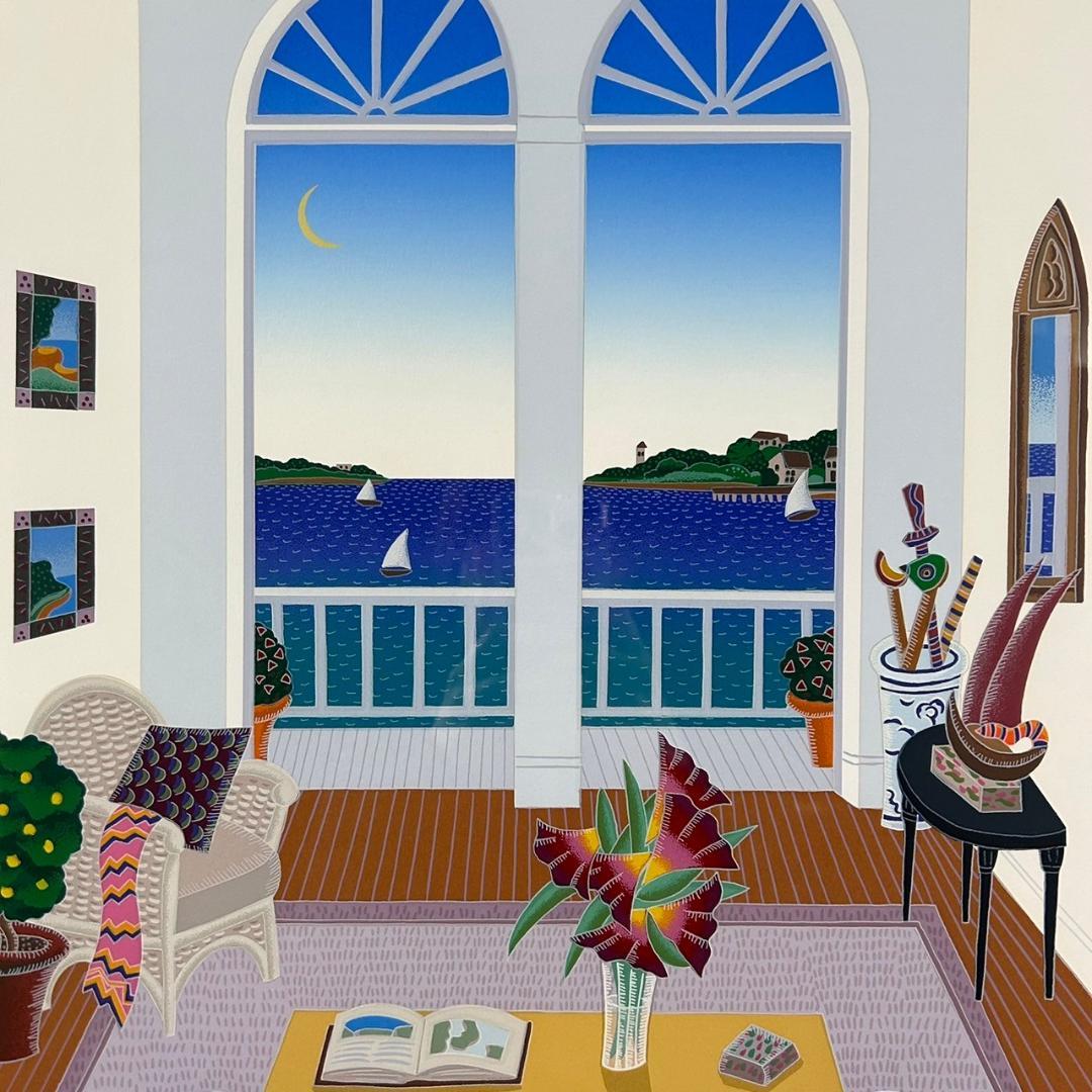 美品 トーマス・マックナイト「マダケット」シルクスクリーン 直筆サイン入 額縁