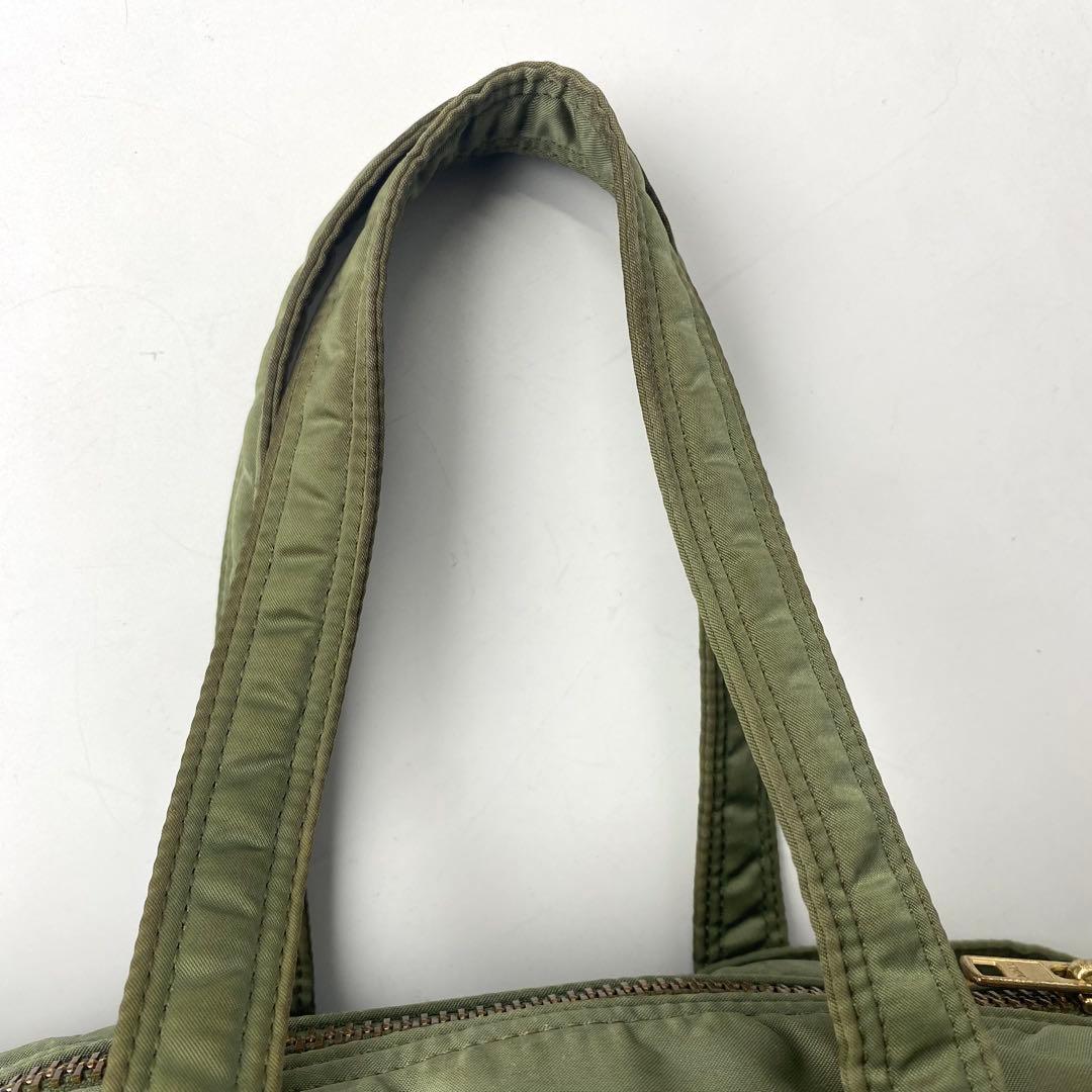 HOKUポーター タンカー　ミニボストン　ロールボストン　セージ　カーキ