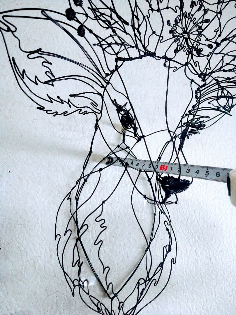 雄鹿　フラワーアート　立体　ワイヤークラフト